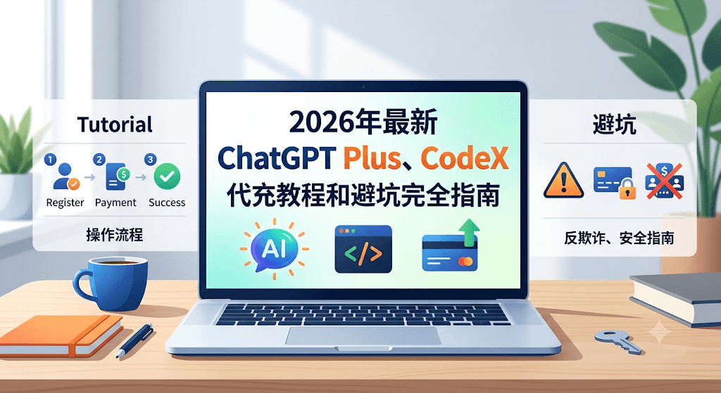 2026年最新ChatGPT Plus、CodeX 代充教程和避坑完全指南
